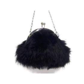 Clutch bag 306 Black fur OEM No Νame (Εισαγωγής) - 1